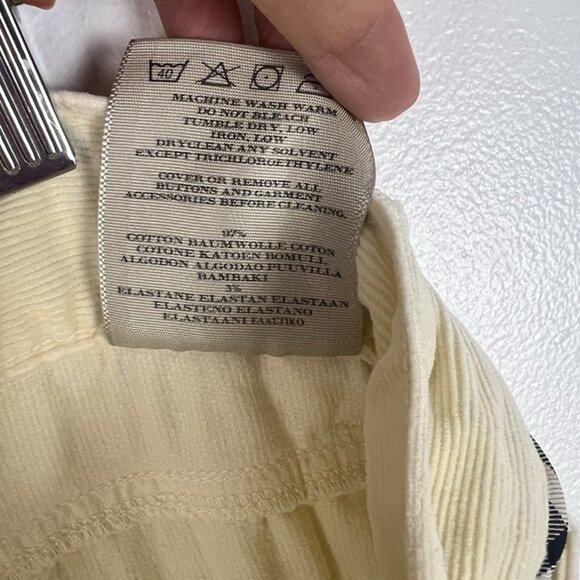 Burberry Low Rise Bootcut Corduroy Pants Sz 6 /8 Nova Check Plaid Y2K Preppy - Picture 9 of 9